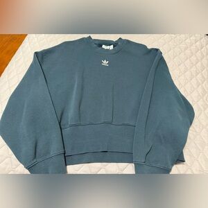 Adidas Originals Women's Adicolor Essentials Crew Sweatshirt in Turquoise